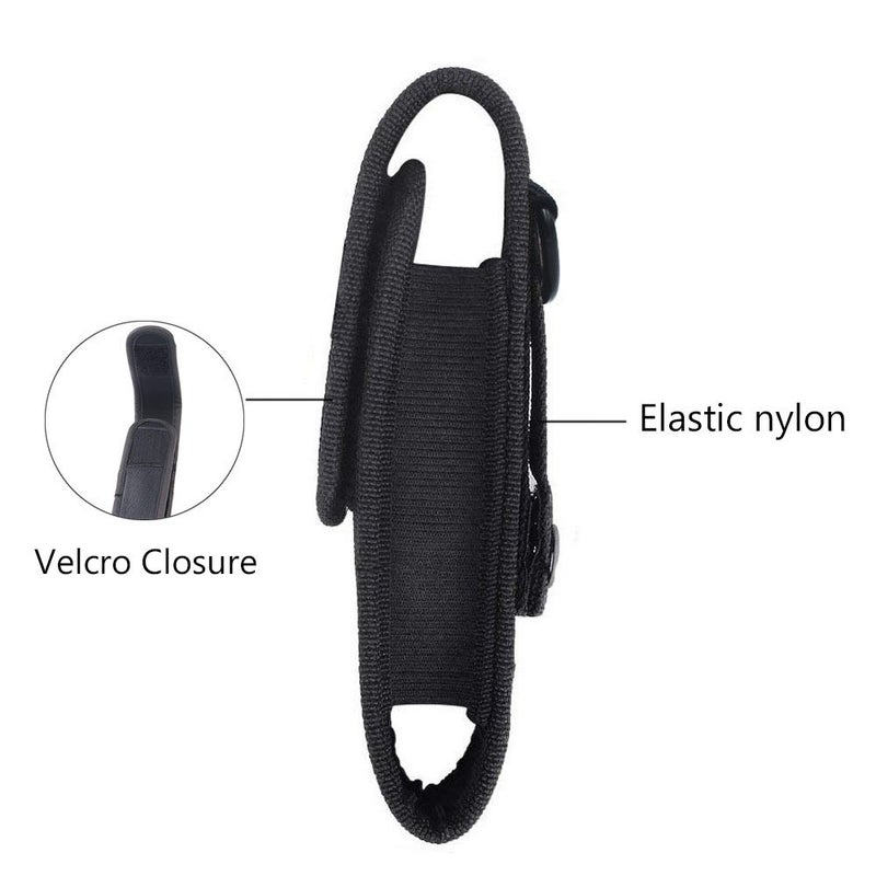 AuKvi 2 Pcs Flashlight Holster Pouch Holder Flash Light Belt Pouch Carry Case for 5"-7" Tactical Flashlight with Stretch Capability - Image 4